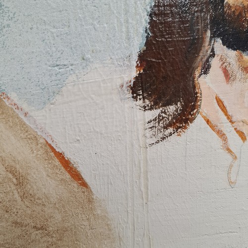 69 - Star Lot: A 'Tom Byrne (b. 1962)' acrylic and resin on canvas painting titled 'John Lennon and Noel ... 