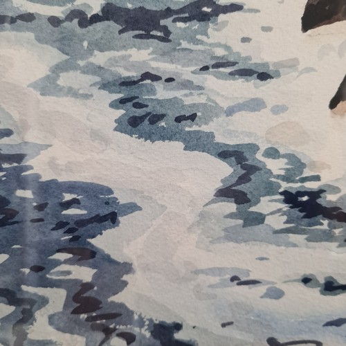 72 - Star Lot : A 'Cormac O'Connor (1928-1998)' watercolour on paper painting titled 'Near Lambs Head'. F... 