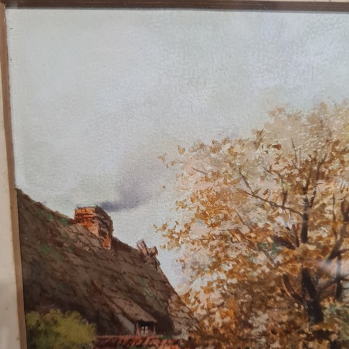 76 - Star Lot: A wonderful large 'H Weigelt Munche' watercolour on paper painting. Features an old countr... 