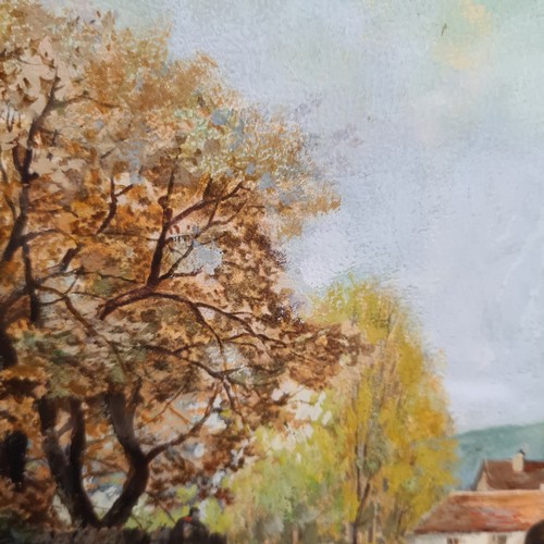76 - Star Lot: A wonderful large 'H Weigelt Munche' watercolour on paper painting. Features an old countr... 
