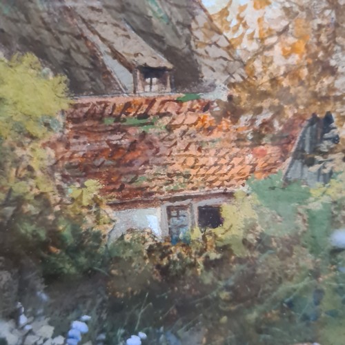 76 - Star Lot: A wonderful large 'H Weigelt Munche' watercolour on paper painting. Features an old countr... 