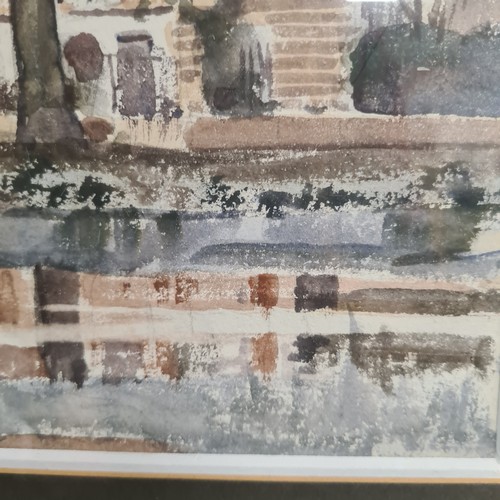 85 - Star Lot: A wonderful 'Tom Nisbet RHA (1909-2001)' watercolour on paper painting titled 'Mespil Road... 