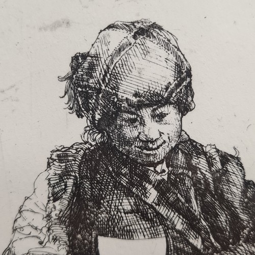 101 - Star Lot: A limited edition 19 / 35 hand signed 'Hector McDonnell RUA (b.1947)' etching titled 'Girl... 