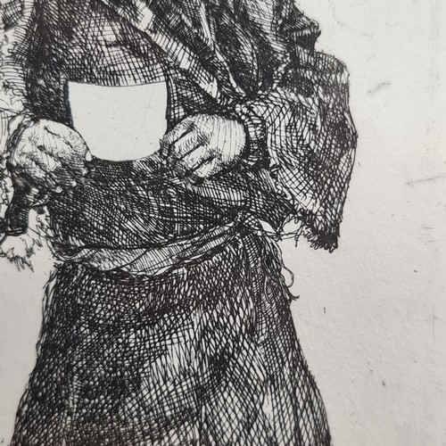 101 - Star Lot: A limited edition 19 / 35 hand signed 'Hector McDonnell RUA (b.1947)' etching titled 'Girl... 
