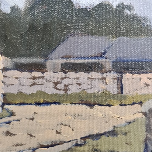 115 - Star Lot: A brilliant 'Alex McKenna' oil on canvas painting titled 'Hampton Hall Farm'. Features a r... 