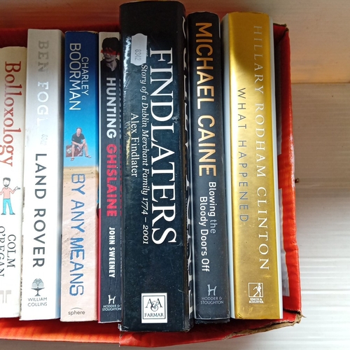 A collection of modern paperback and hardback books, including memoirs ...