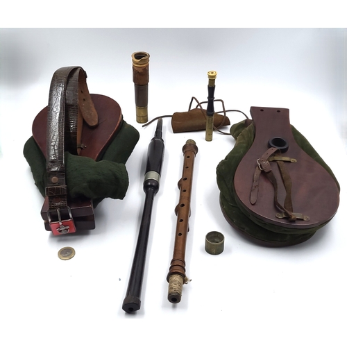 49 - Super Star Lot : A Set of rare Irish Uilleann Pipes, stamped with the maker Leo Rowsome Dublin (1903... 