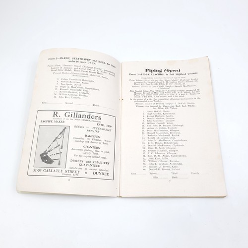 50 - A collection of 5 Cowal highland gathering at Dunoon souvenir program. Dated 1949/50/51/52/53. All i... 