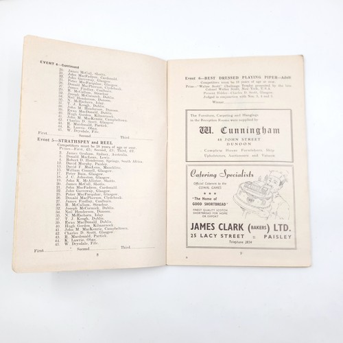50 - A collection of 5 Cowal highland gathering at Dunoon souvenir program. Dated 1949/50/51/52/53. All i... 