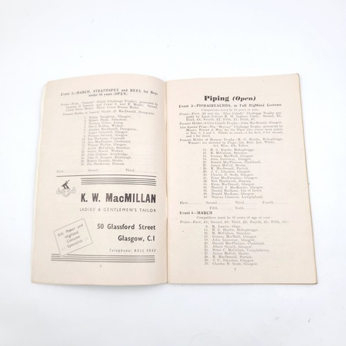 50 - A collection of 5 Cowal highland gathering at Dunoon souvenir program. Dated 1949/50/51/52/53. All i... 