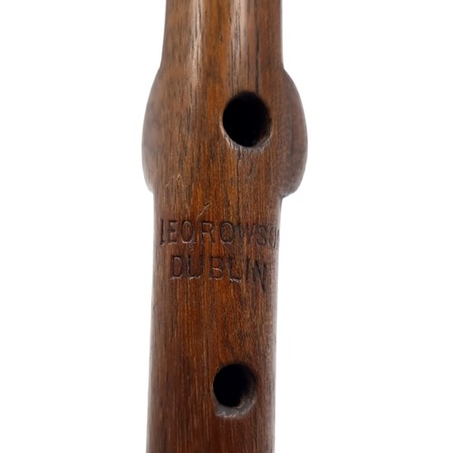 49 - Super Star Lot : A Set of rare Irish Uilleann Pipes, stamped with the maker Leo Rowsome Dublin (1903... 