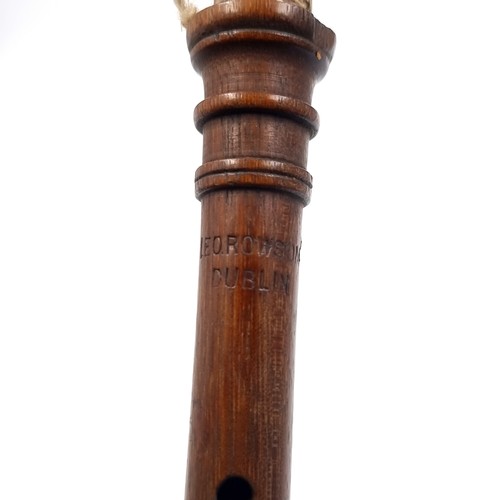 49 - Super Star Lot : A Set of rare Irish Uilleann Pipes, stamped with the maker Leo Rowsome Dublin (1903... 