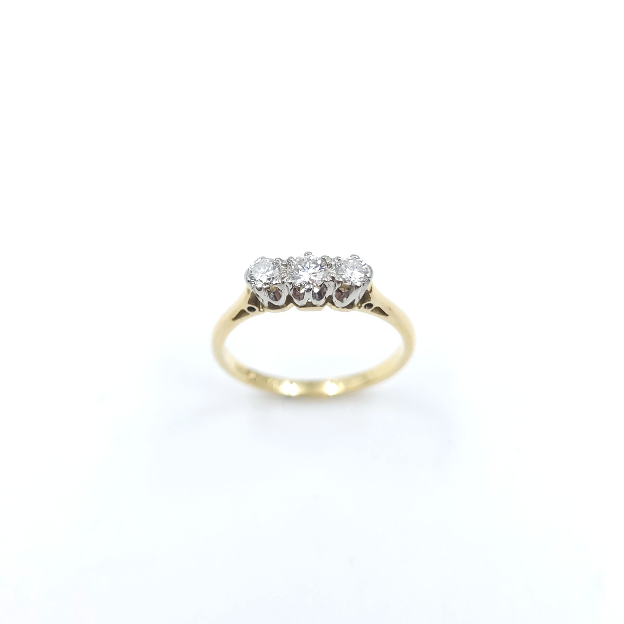 Super Star Lot: A fine example of a diamond trilogy ring set in 18 ...