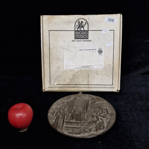 A cast bronze resin collectors high relief plaque from Rhodes Studios ...