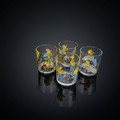 A set of four the Simpsons Nutella glass tumblers with various designs ...
