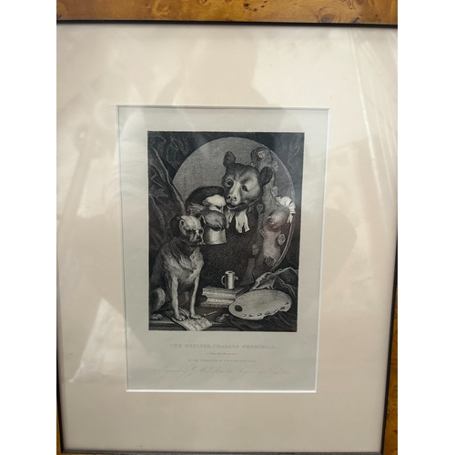 37 - Mixed collection decorative prints to include ‘The Bruiser, Charles Churchill’, ‘International House... 