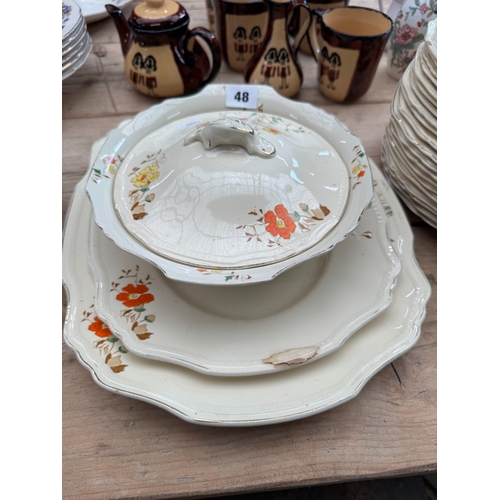 48 - Vintage mid 20th century Alfred Meakin Astoria dinner wares