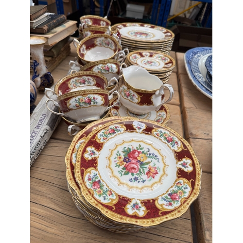 53 - Large collection Royal Albert ‘Lady Hamilton’ dinnerwares