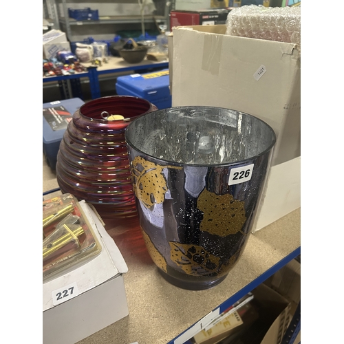 56 - Two Partylite glass vases / centrepieces