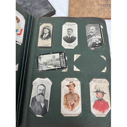 50 - Several books of antique cigarette cards together with a 20th century scrap album of motoring / spor... 