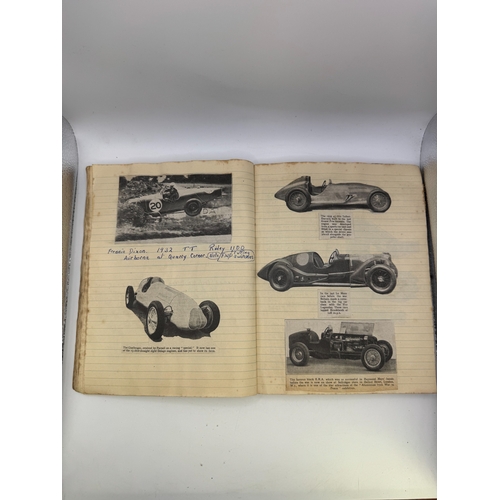 50 - Several books of antique cigarette cards together with a 20th century scrap album of motoring / spor... 