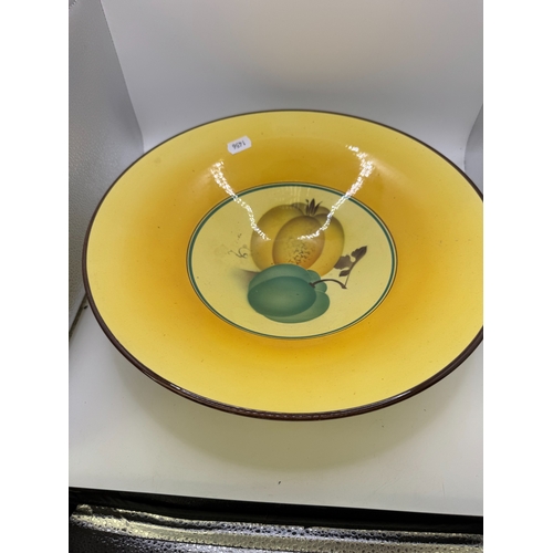 50 - Vintage French Longchamp Tureeun and cover and serving dish together with a Danish fruit bowl