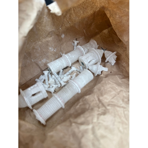 11 - Antique indian carved white alabaster temple model after the Taj Mahal (AF) in an old pine box, with... 