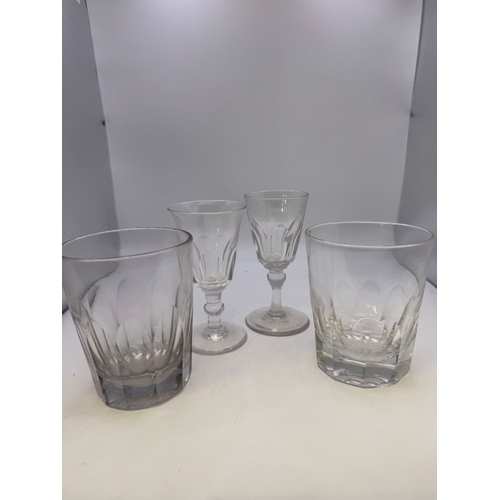 34 - Mixed 19th century and later drinking glasses to include 19th century and later examples, studio gla... 