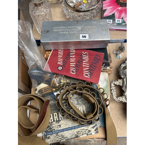 56 - Militaria interest, numerous exampels of ‘Flying Weekly’, books on bomber command etc, RAF emergency... 