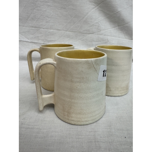 12 - Set of 3 stylish mugs with interesting handles