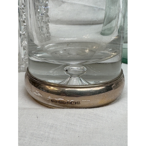 16 - vintage Bacardi rum jug along with a silver based royal Windsor racecourse jug and two decanters