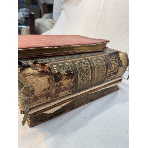 35 - 3 Religious books to include a large decorative book of holy scriptures.