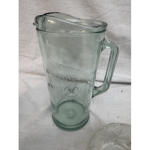 21 - Horse Racing Interest. A heavy clear glass pitcher with silver capped base, engraved ‘Royal Winsdor ... 