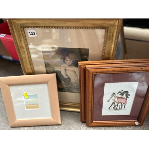 133 - Good large mixed lot of decorative framed pictures and prints