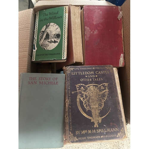 33 - Box lot vintage books, some scarce examples  to include Littledom castle and other tales by Mrs M.H.... 