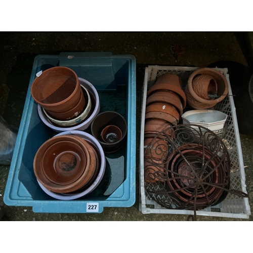 34 - Collection of vintage terracotta and other garden pots