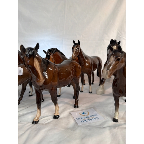 20 - Impressive collection of beswick and other horses (10)