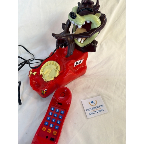32 - Novelty Taz landline phone
