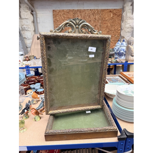 46 - Pair of vintage gilt wood display frames