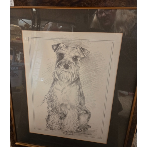 54 - Collection of framed pictures including a cross stitch