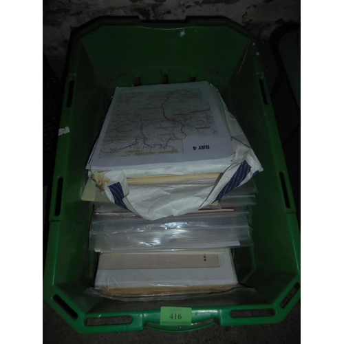 416 - A crate containing a large amount of leaflets, instructions, gaming magazines and war game strategy ... 