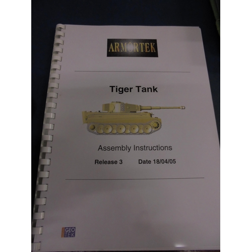 423 - A unique opportunity to purchase an  ARMORTEK TANK (unmade)  - 4 large boxes of tank parts of 1/6th ... 