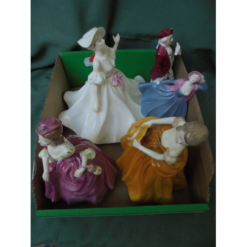 146 - 5 lady figurines by Coalport