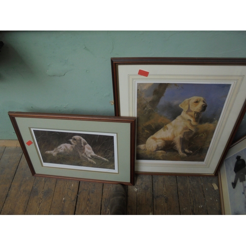 269A - Nicely framed pair of prints by John Trickett of Golden Retrievers