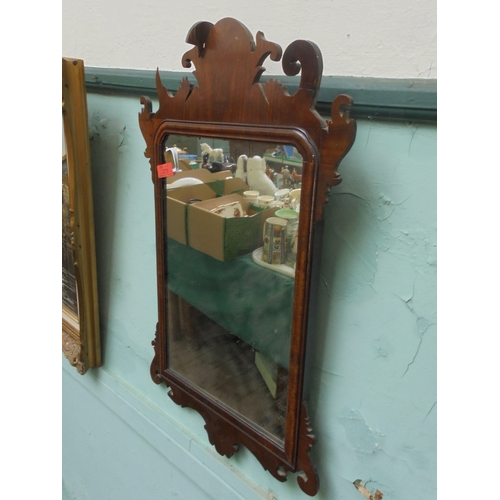 271 - Mahogany fret work Georgian mirror