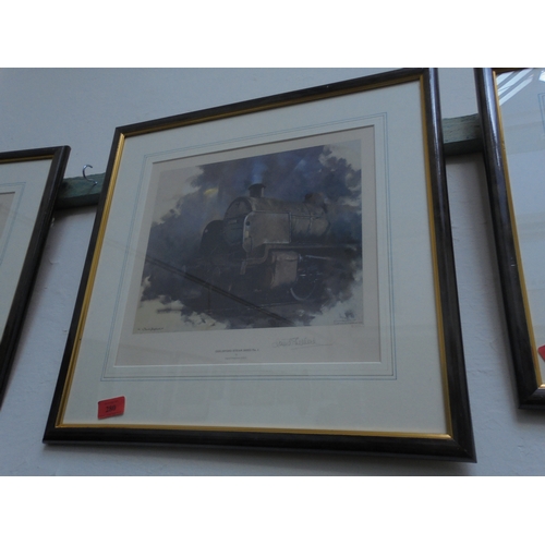 280 - Framed, signed print by David Shepherd, 602 of 900, entitled 'Guildford Steam Shed no. 1'