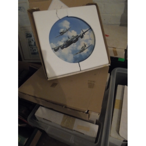 343 - 9 boxed plates mainly relating to Second World War aircraft