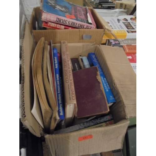 337 - Box of various hard back books including Parky's People, Michael Parkinson and Clare Balding and sho... 