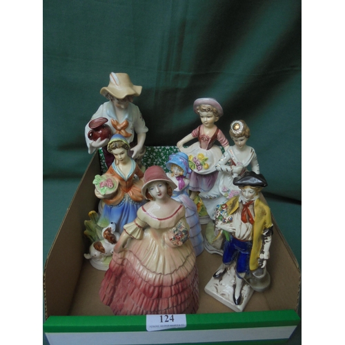 124 - 7 Victorian/Edwardian figurines