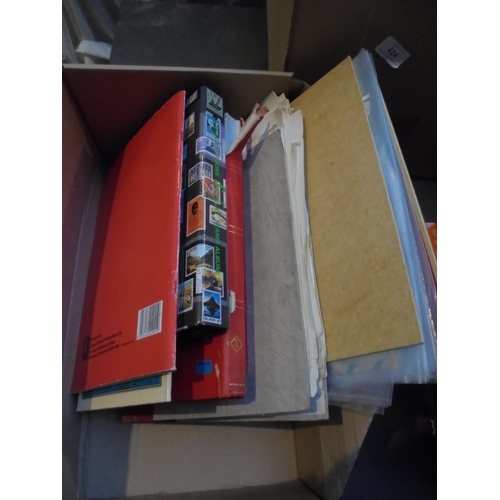 425 - Box with various stamp albums with mixture of British and Foreign stamps